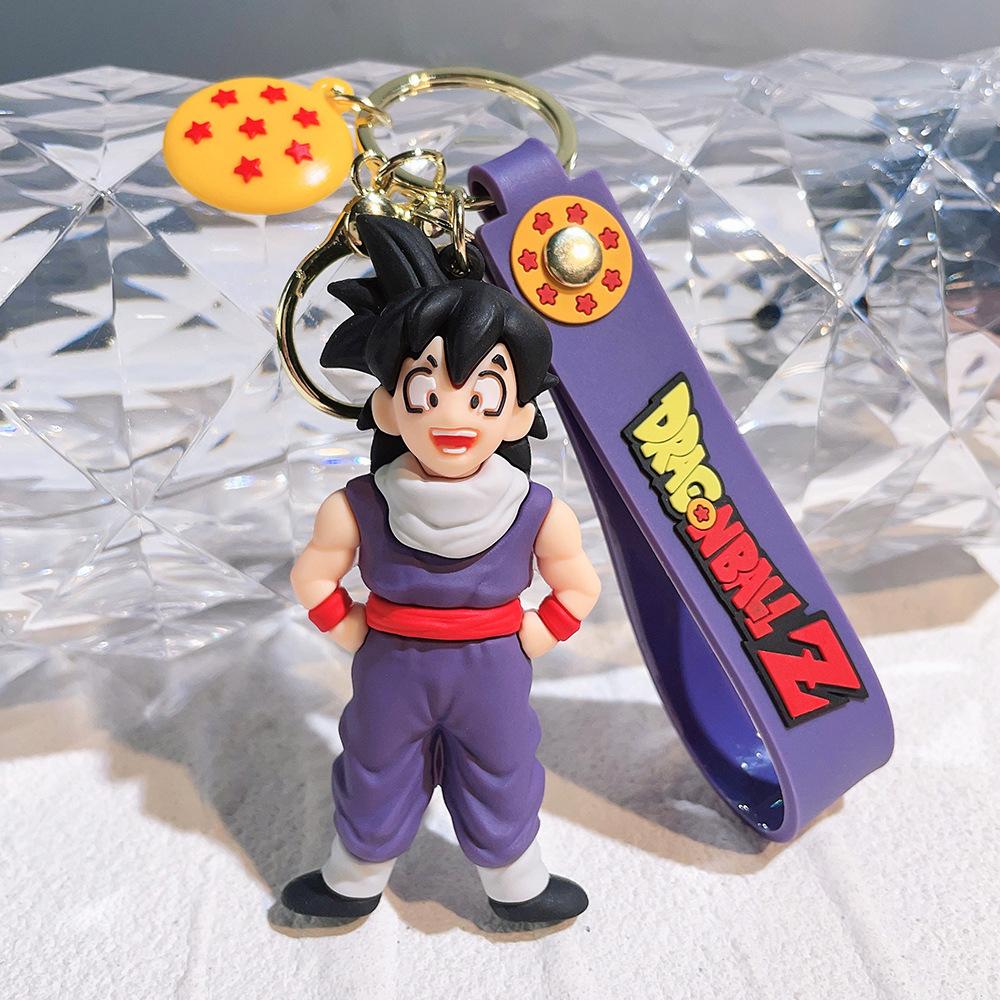 Брелок Dragon Ball Z Аниме Супер Сайян Гоку Фигурка Милый Брелок Подвеска на Сумку Украшение для Машины Аксессуары для Ключей Детская Игрушка Рождественские Подарки