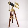 Латунный двухствольный телескоп 38,1 см Морской декор с деревянным штативом Идеально для дома, офиса, кабинета, библиотеки Подарок на день рождения