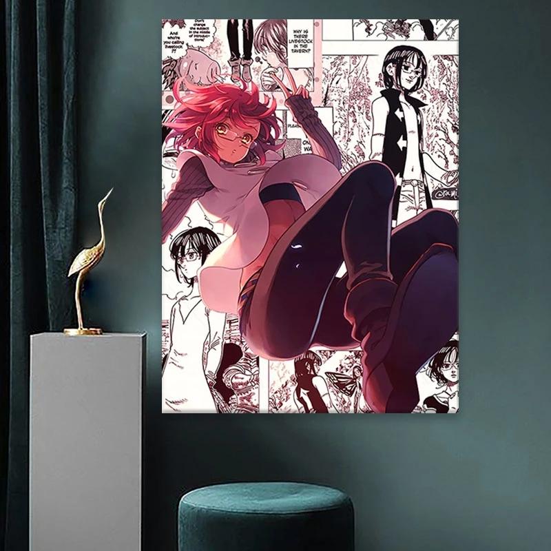 Рамка из цельного дерева, Gowther, семь смертных грехов, персонаж мультфильма, шитье, комиксы, украшение для дома, холст, картина, декор для гостиной, художественный постер