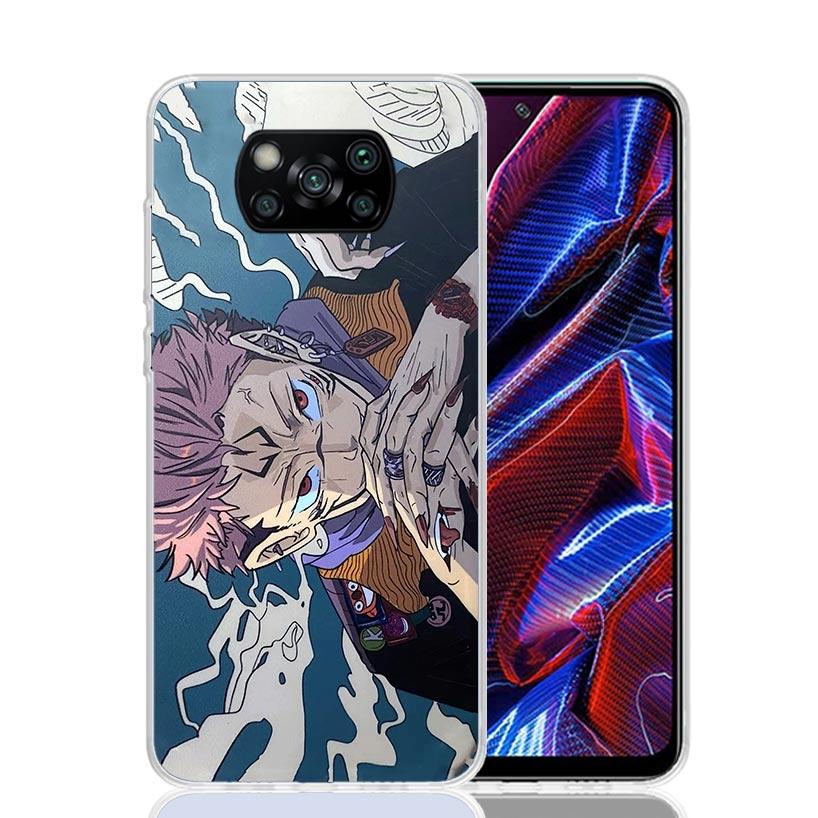 Япония Аниме JujuKaisen Чехол для телефона Для Xiaomi Poco X7 X6 X5 Pro F7 Ultra Redmi 15C 15 13 13C 12 12C 10 10A 10C 9 9A 9C 9T Чехол P