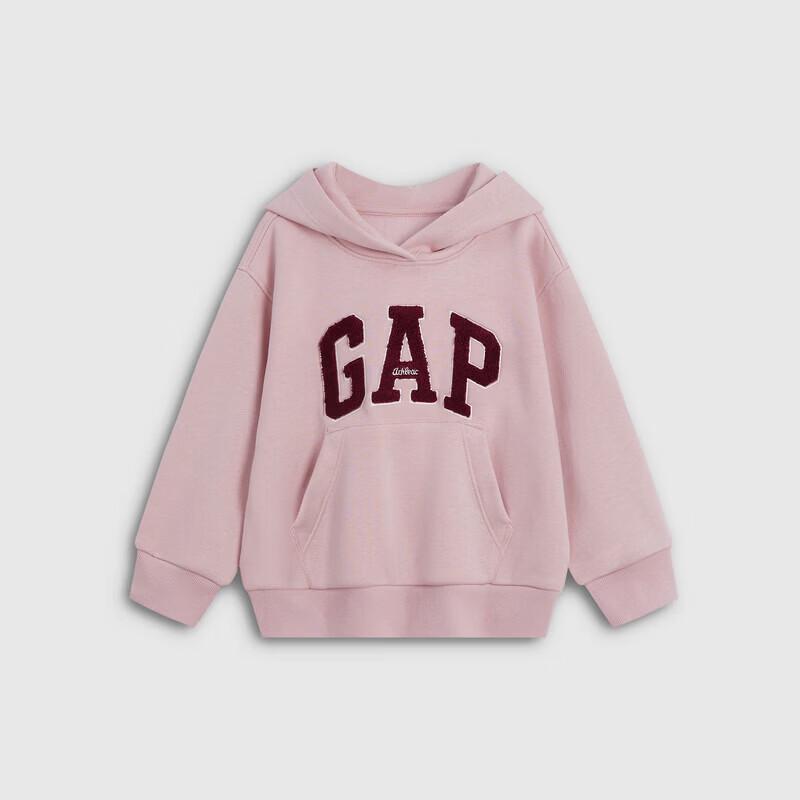 Gap Флисовая толстовка с капюшоном и вышивкой для девочек