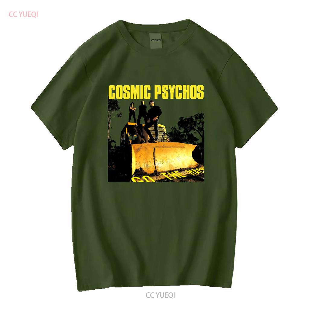 НОВЫЙ Cosmic Psychos Go The Hack Синяя футболка Все размеры AG2343 винтажная Стирка уличная Одежда от дизайнера Растягивающаяся Дышащая