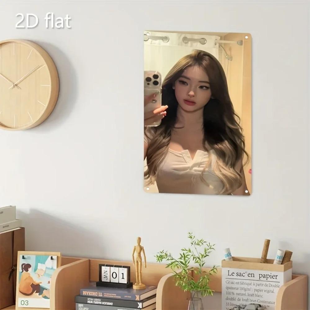 Корейский Металлический Настенный Знак, Декор для Женского Кафе-Бара, Подарок в стиле K-Drama с Легкими Монтажными Отверстиями