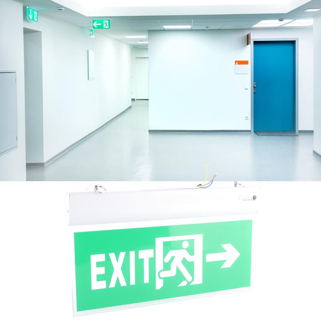 110-220V Acrylic LED Emergency Exit Sign Lamp Evacuation Indicator Light