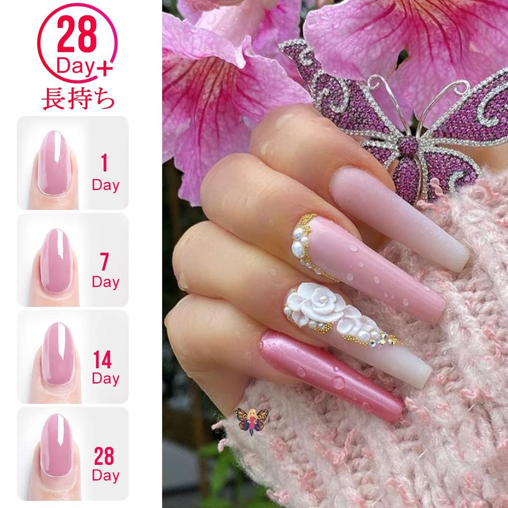 Saviland Length Nail Powder Kit U LED Light 3 Colors Gel Nail 6 Piece For Nail Nail Tips X 20 Beginner Liquid Set V/No Required, Available, Set,