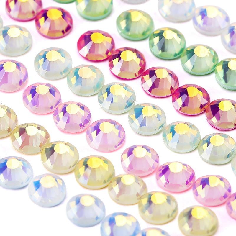 Стеклянный плоский дно светящийся алмазный DIY маникюрный сверло украшение для ногтей флуоресцентный сверло чехол для мобильного телефона декоративные стразы