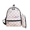 Kids Backpack For School And Outings With Cute Print And Grid Pattern In Durable Polyester Fabric