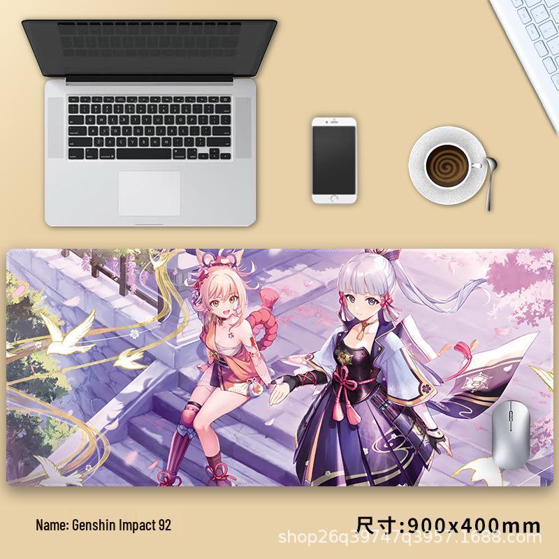 Очень большой коврик для мыши Genshin Impact Венти - Утолщенный аниме коврик для клавиатуры