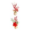 Tabletop Artificial Christmas Tree Burlap Base Mini Xmas Tree Art Crafts Tiny Christmas Trees for Festival Decoration