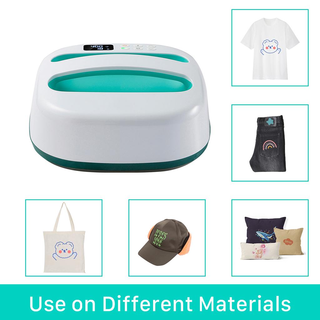 Coolinbo термопресс для футболок, 9,4 x 9,4 дюйма, термопереносный железный пресс, быстрый нагрев для
