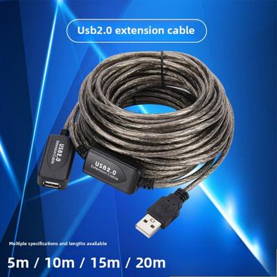 Удлинительный кабель USB 2.0 5 м 10 м 15 м Мужской-Женский кабель для передачи данных для усилителя сигнала беспроводной сетевой карты