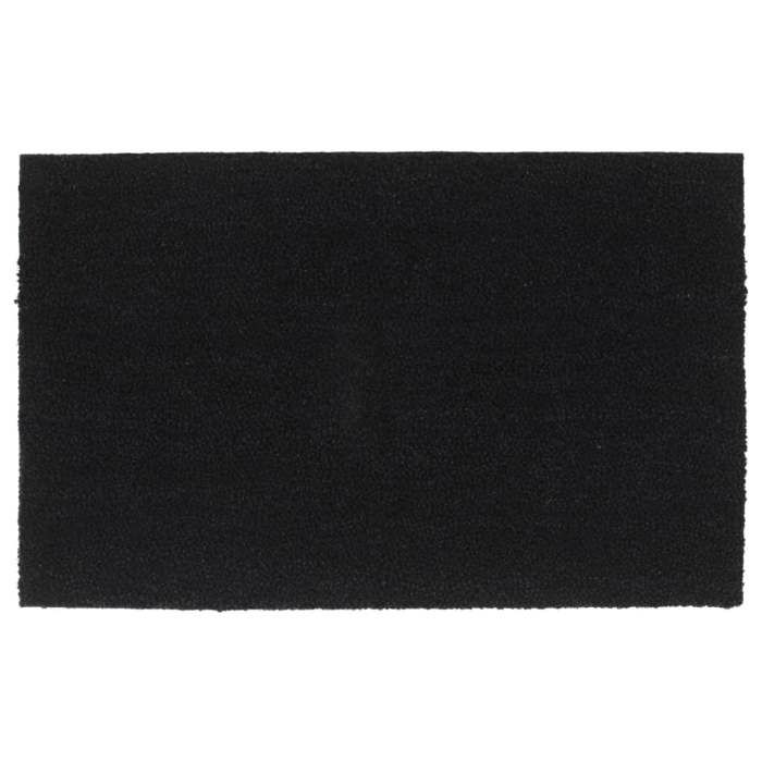 VidaXL Tapis de porte noir 50x80 cm fibre de coco touffeté 155574