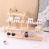 2/3/4 Tiers Ear Stud Holder Wooden Jewelry Dispaly Stand Shelf Cupcake Makeup Mini Figure Organizer Showcase Rack