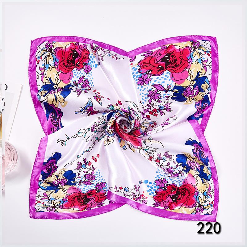 50cm Small Square Scarf Butterfly Floral Small Neck Scarf Bag Accessories Square Scarf