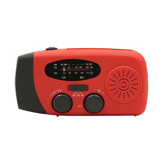 Hand Crank Emergency Radio with Flashlight Compact Portable Multifunctional FM/AM Solar Radio LED Torch