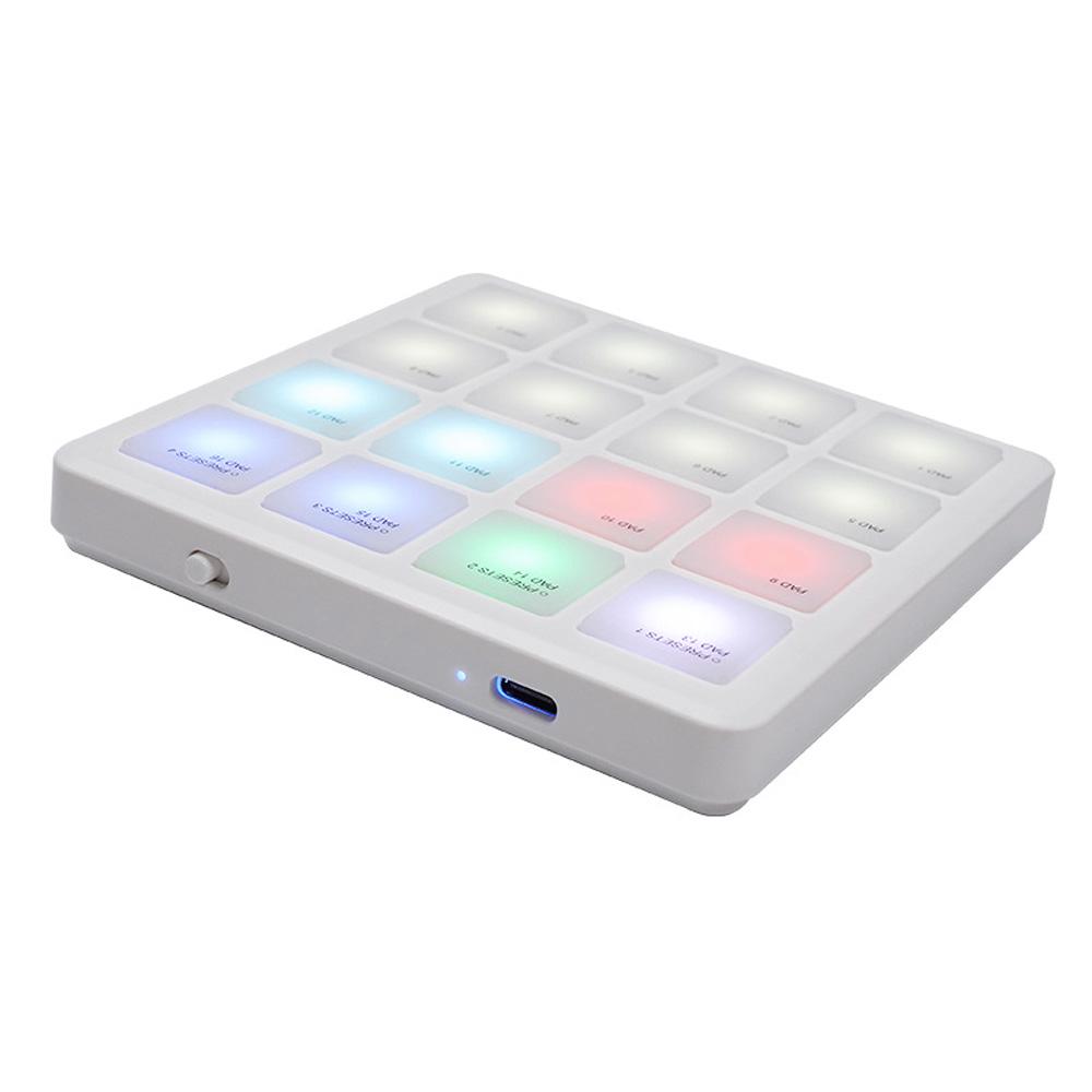 M VAVE MIDI-контроллер Pad 16 чувствительных к силе нажатия RGB-подсвечиваемых пэдов MIDI-клавиатура Beat Machine BT-соединение Портативный