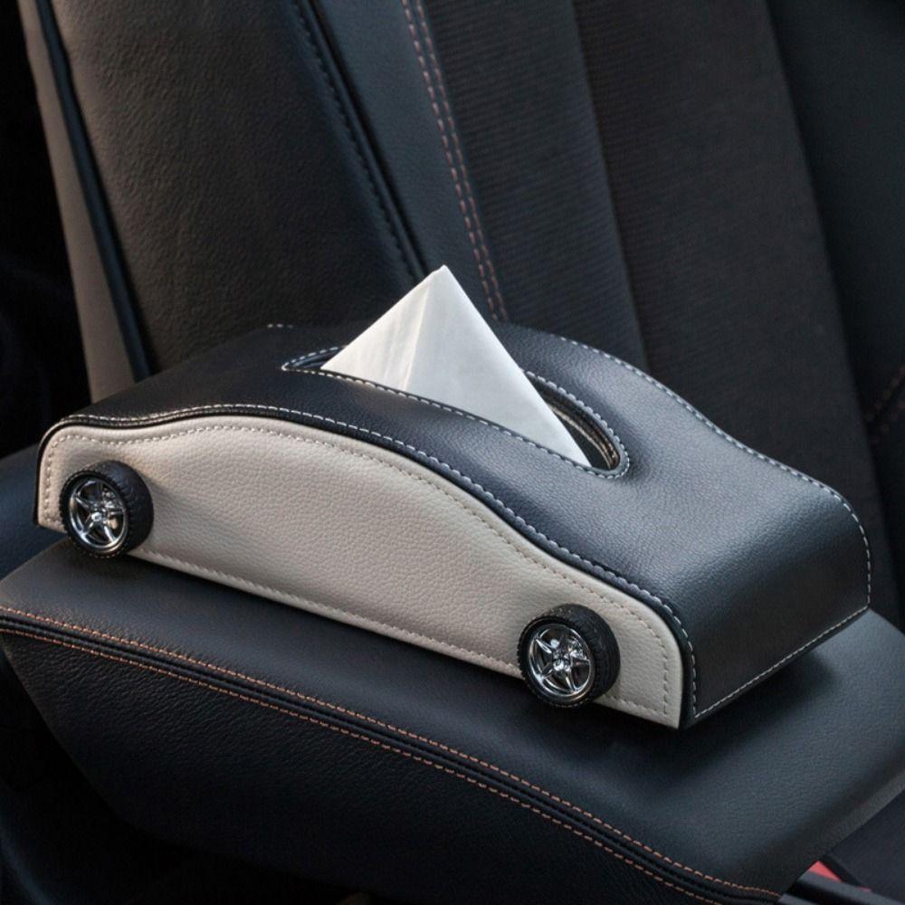 Simulated Tire Tissue Dispenser Decorative Car Leather Tissue Organizer Auto Napkin Holder Office