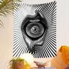 Hypnotic Eye Optical Illusion Artwork Patterned Tapestry Decorative Wall Hanging, Home Bedroom Living Room Decor
