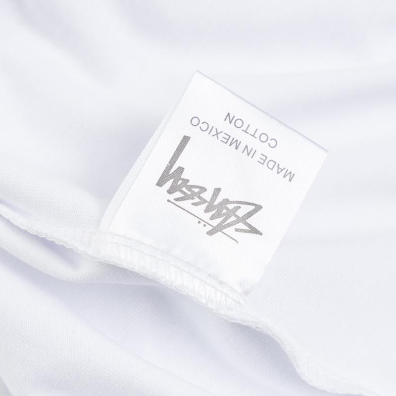 Stussy Летняя новая футболка с круглым вырезом из высококачественного хлопка 2025 года для мужчин и женщин с принтом персонажей, парная футболка