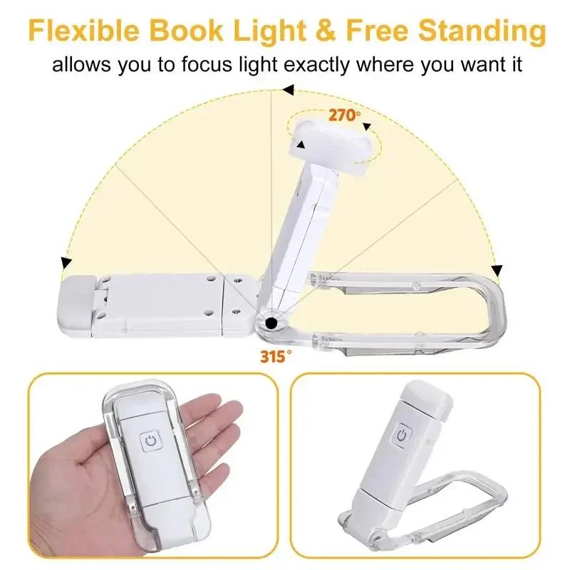 Lamp Book Lights Led Clip-on Desk Portable Indoor Bookmark Usb Rechargeable Table Reading Lighting. Light Night