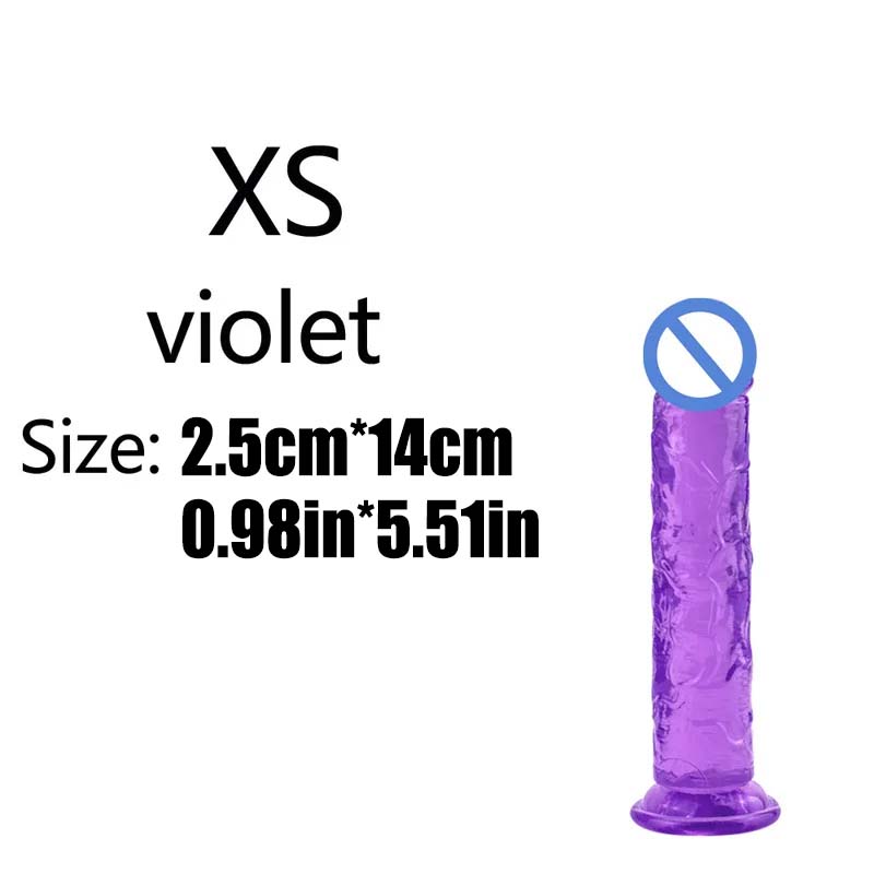 New  Female Penis Masturbation 6 Sizes Dildos Erotic Jelly Dildo Artificial Penis  Suction Cup Dick Erotic Anal Gode Sex Toy