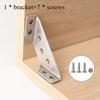 20/50Pcs Furniture Corner Connector Stainless Steel Corne Bracket Universal Triangle Corner Brace with Screw Angle Brackets