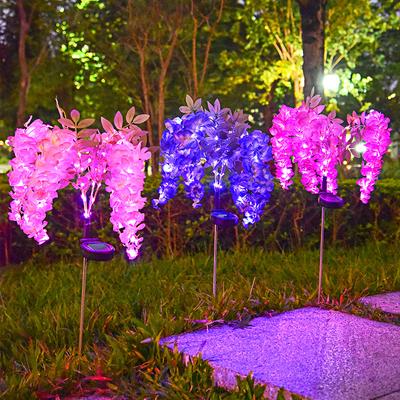 Солнечный цветок глицинии ландшафтное освещение украшение двора сада светодиодные искусственные цветы заземление светильники газон лампы