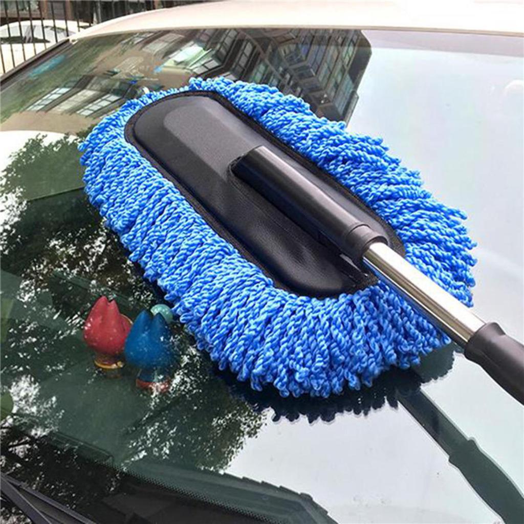 Car Washing Mop Scalable Handle Dust Remover Wax Brush Microfiber Auto Cleaning Kit Soft Hair Duster Brushes Wash Tool