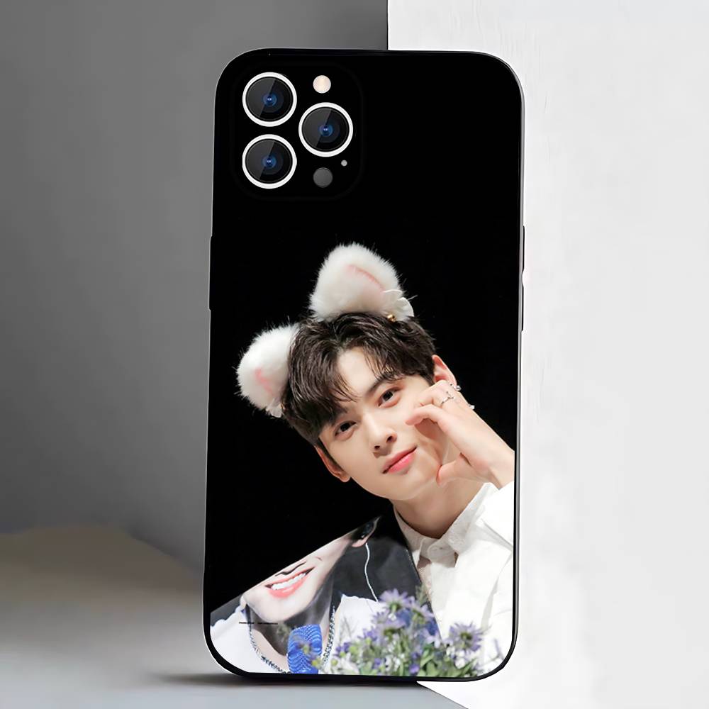 Чехол для телефона Cha E-EunWoo для iPhone 17,16,15,14,13,12,11,Pro,XS,Max,XR,Plus,E,SE4,Mini Черный Мягкий Чехол