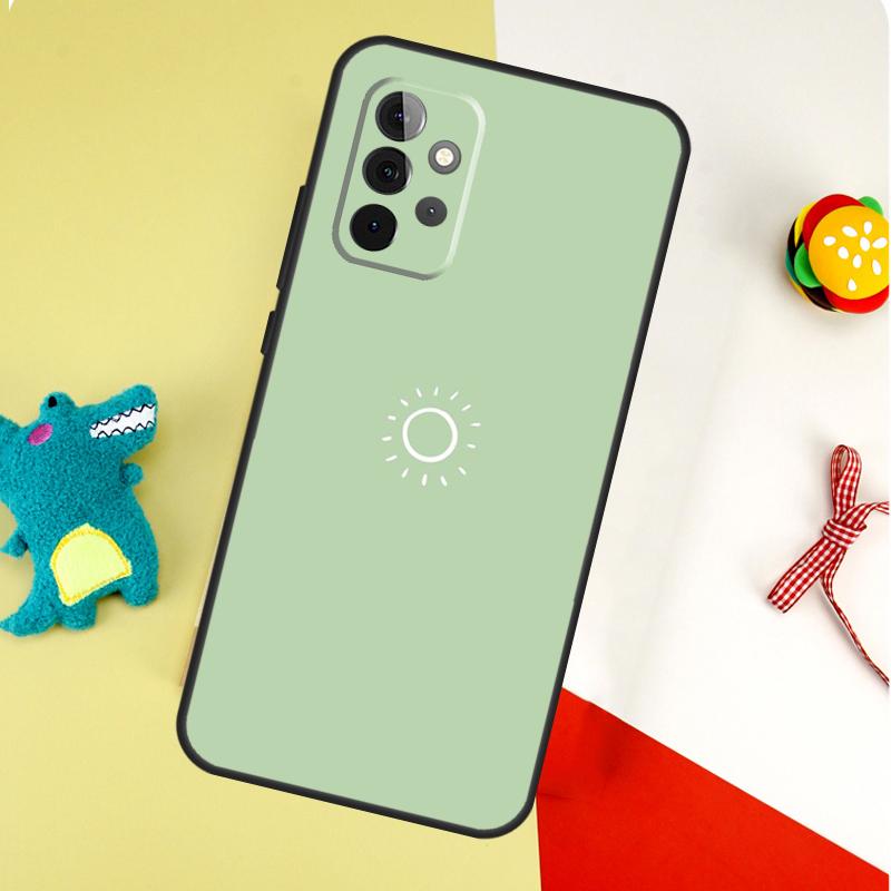 Зеленая эстетика Для Samsung Galaxy A54 A34 A14 A55 A35 A15 A53 A33 A13 A05 A06 A16 A22 A32 A52 Чехол для телефона