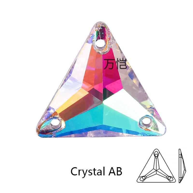 Стеклянная дрель с плоским дном для ручного шва, белая, Ab, двойное отверстие, капля воды, конский глаз, спутниковая плоская пряжка, сделай сам, ювелирные изделия, аксессуары для багажа, стразы