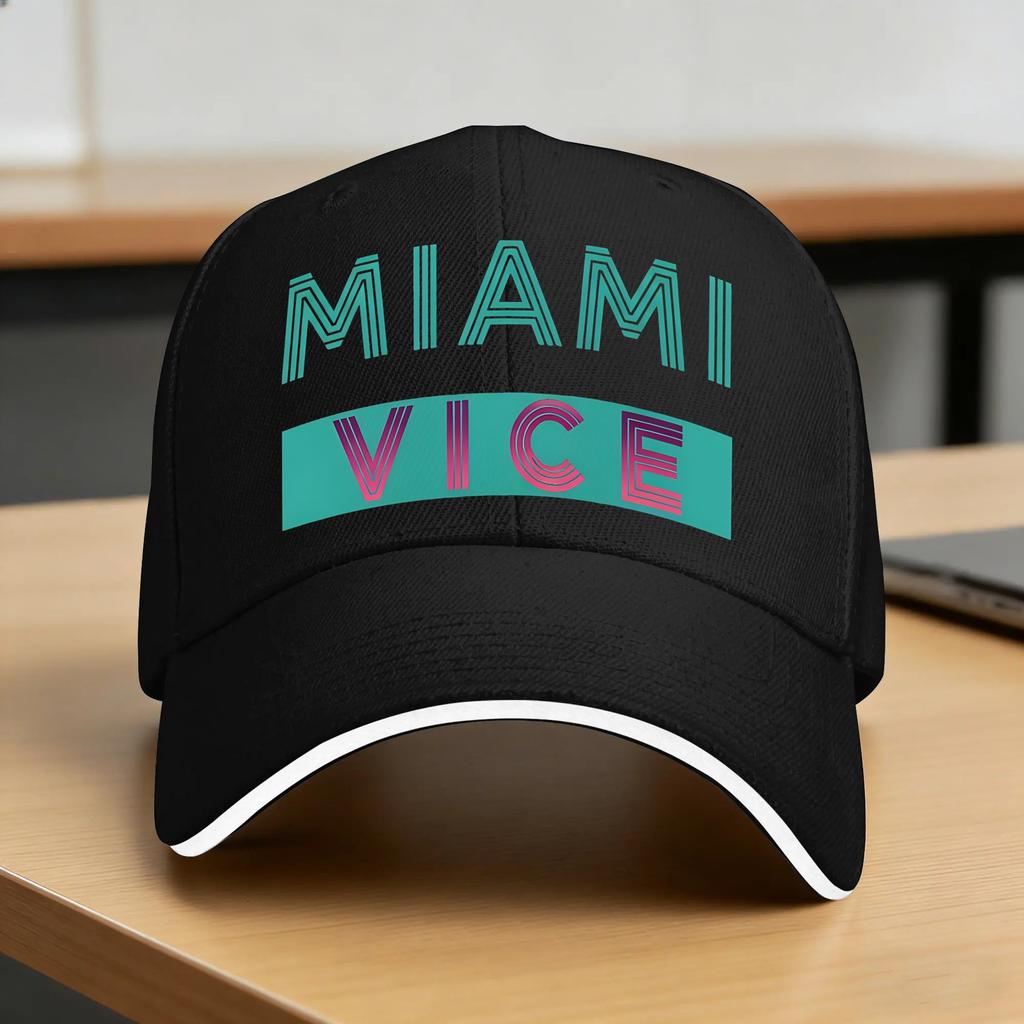 Miami Vice Logo Casual Baseball Cap Kpop Rock Trucker Hat Summer Dropshipping Unisex Adult Vintage Baseball Caps