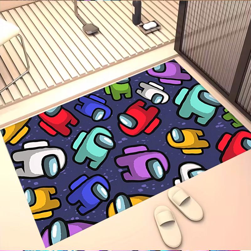 Among Us Print Rug, Washable Floor Carpet, For Entryway Dorm Laundry Room Office Study, Home Decor Birthday Christmas Gift