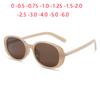 Sph 0 -0 .5 -0 .75 To -6 .0 Women Oval Prescription Sunglasses Polarized Anti -Glare Tea Lens Minus Degree Nearsighted Spectacles