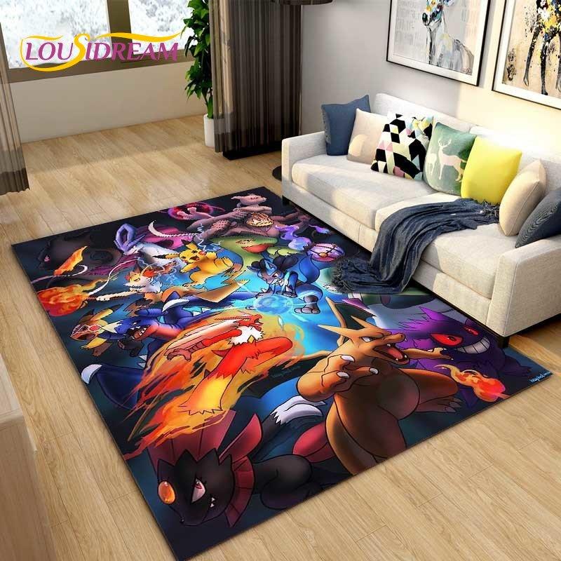 Japanese Anime Cartoon Cute Area Rug,Carpet Rug for Living Room Children's Bedroom Sofa Decoration,Kids Play Non-Slip Floor Mat