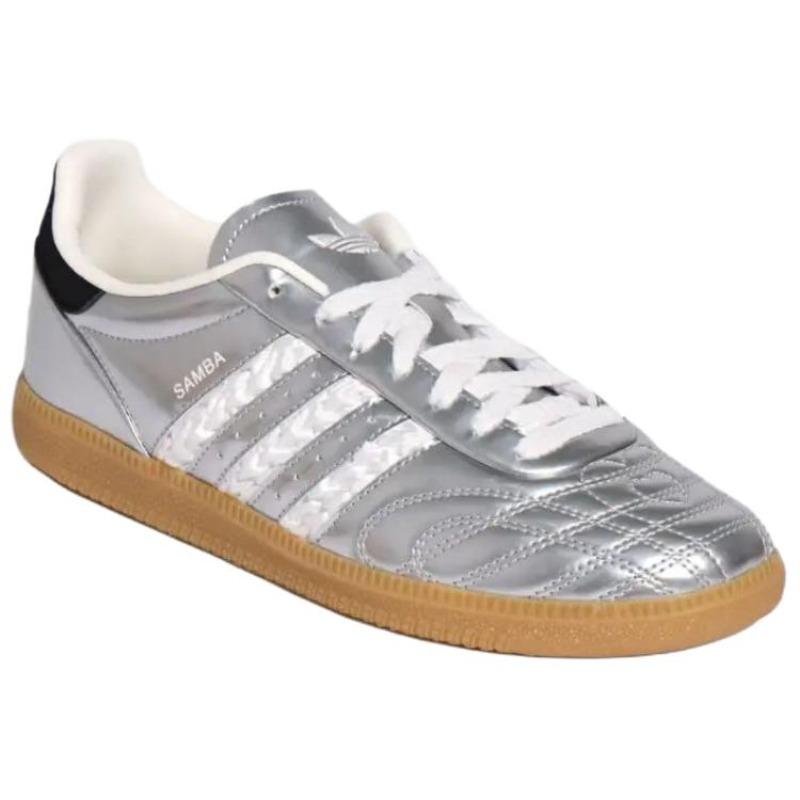 adidas Оригинальные Samba JP Тканевые Ограниченная серия ко Дню святого Валентина Классические Удобные Скейт-обувь Унисекс Серебристый HP7105
