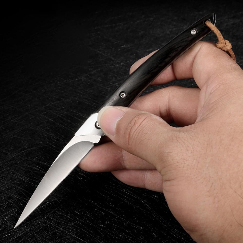 D2 Steel Folding Knife Outdoor Utility Survival Tactical Knife High Hardness Japanese Kitchen Fruit Carving Cutter