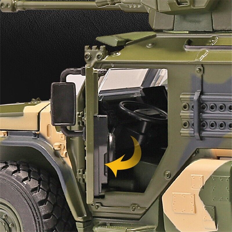 1/32 Scale Alloy Tiger Armored Military Truck Model Diecast Off-road With Sound and Light For Kids Toy
