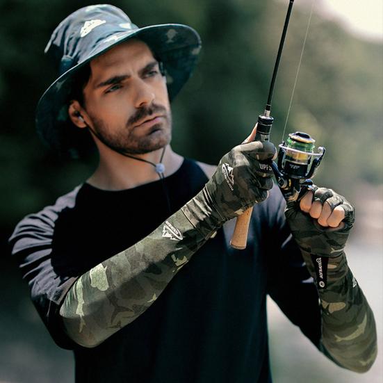 1 Pair Fishing Gloves Breathable Hollow Palm Anti-slip Elastic 5-Cut Summer Outdoor Sports Cycling UV Blocking Sun Protection Gloves