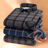 Winter Sherpa Lined Flannel Shirt Jackets for Men Long Sleeve Button Down Fleece Dress Shirts Men's Casual Warm Comfortable Thermal Shirt With Pockets