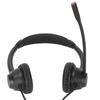 RJ9 Phone Headset Built In HD Microphone Binaural Office Headset Support Speaker Volume Adjustment Black
