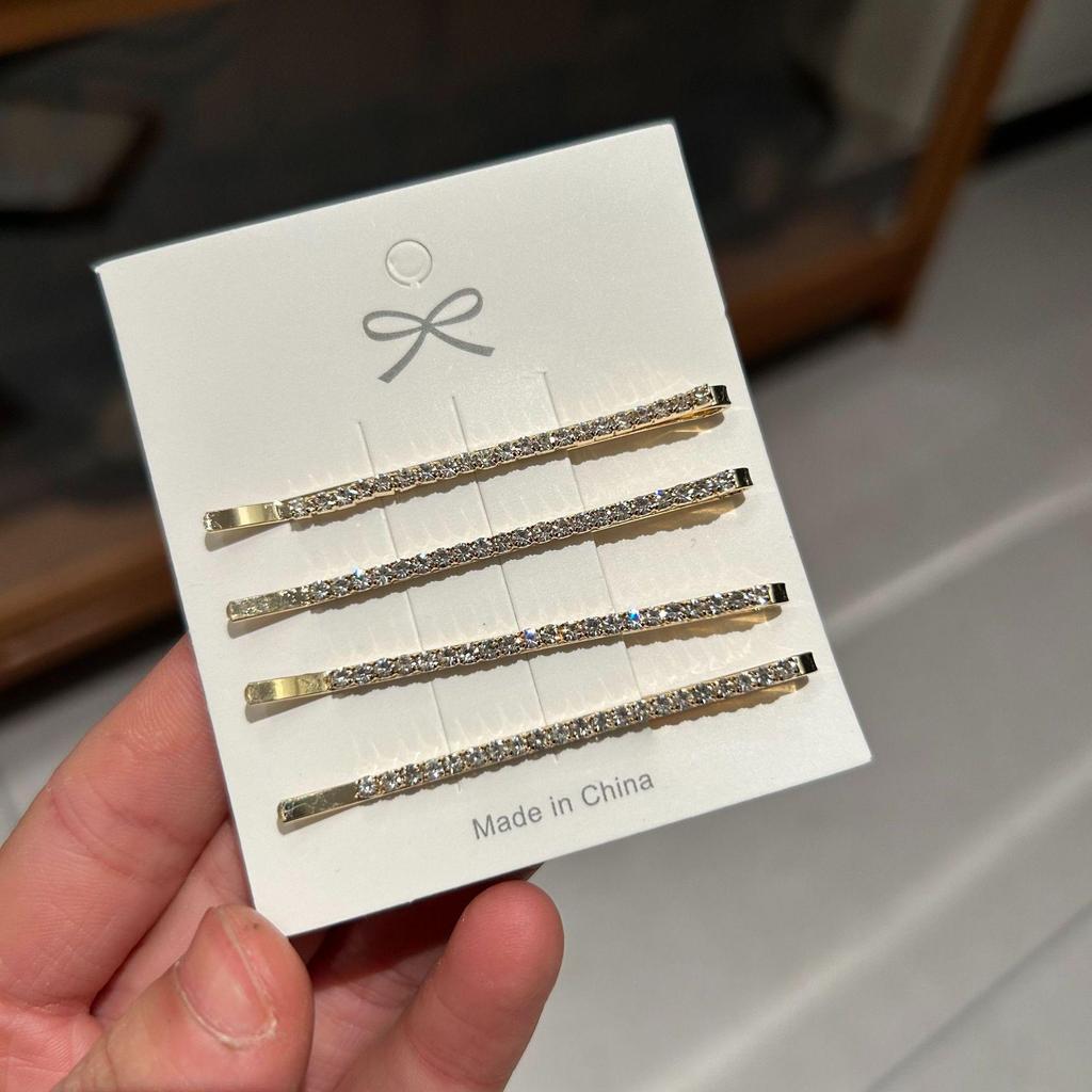 Ким Дженни Стразовая заколка для волос: Блестящая заколка-невидимка с бриллиантами для девочек, сказочный стиль