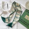 Letters Print Thin Scarf Multi-Function Neckerchief Narrow Handle Bag Ribbons