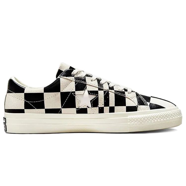 Converse One Star Low Warped Board - Бело-черные кроссовки унисекс 172352C