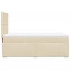 Box Spring Bed with Mattress Cream 90 x 190 cm Fabric