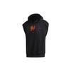Printed Sleeveless Hoodie Men Hoodies Black FR5748