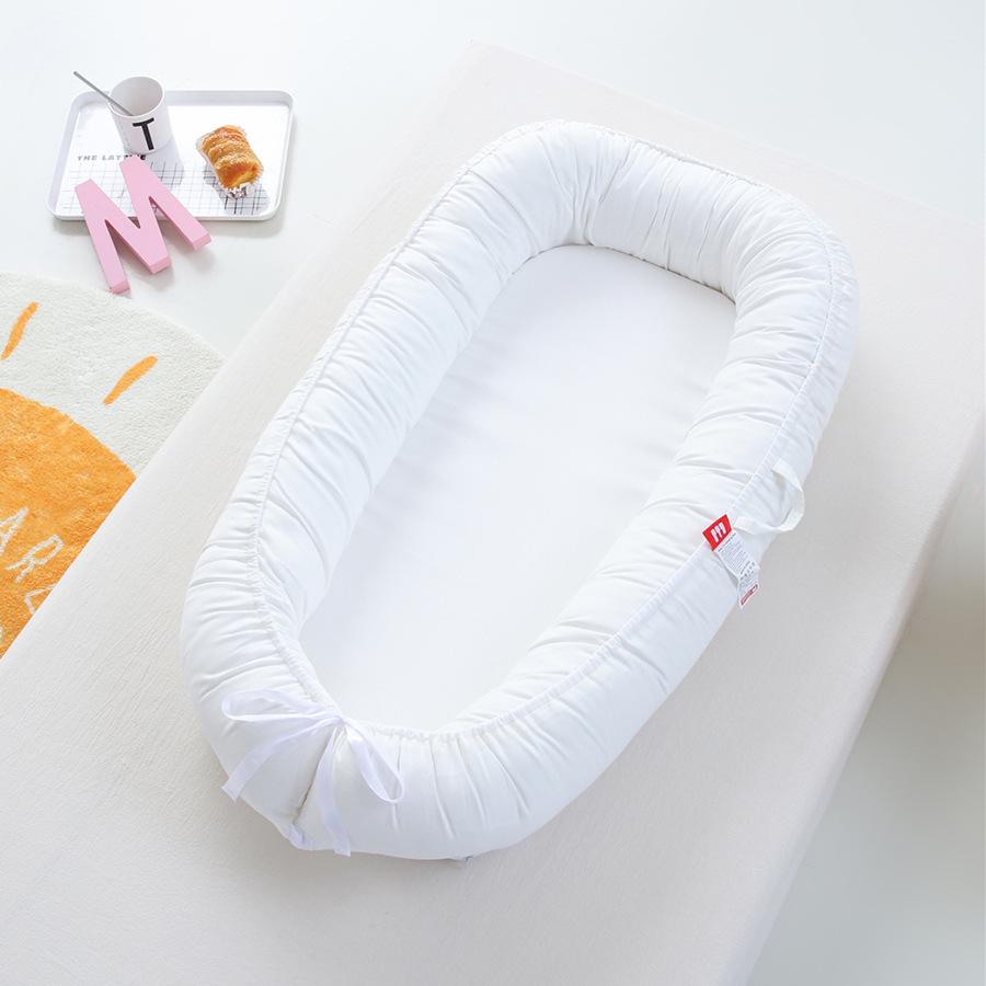 Portable Hemay Solid Color Folding Baby Nest Bed, Removable Bionic Travel Baby Bed