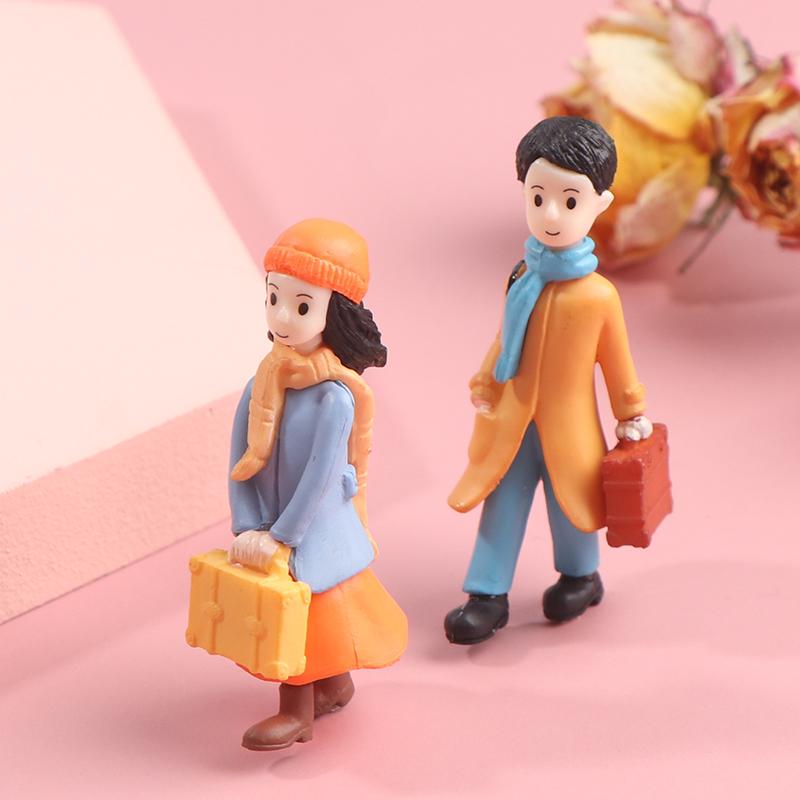 2 шт. парной куклы игрушечная модель кукольное украшение миниатюрное домашнее украшение своими руками