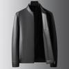New Autumn and Winter Genuine Leather Jacket Men's Stand Collar Jacket Business Casual Men's Sheepskin Jacket Dad's Clothing