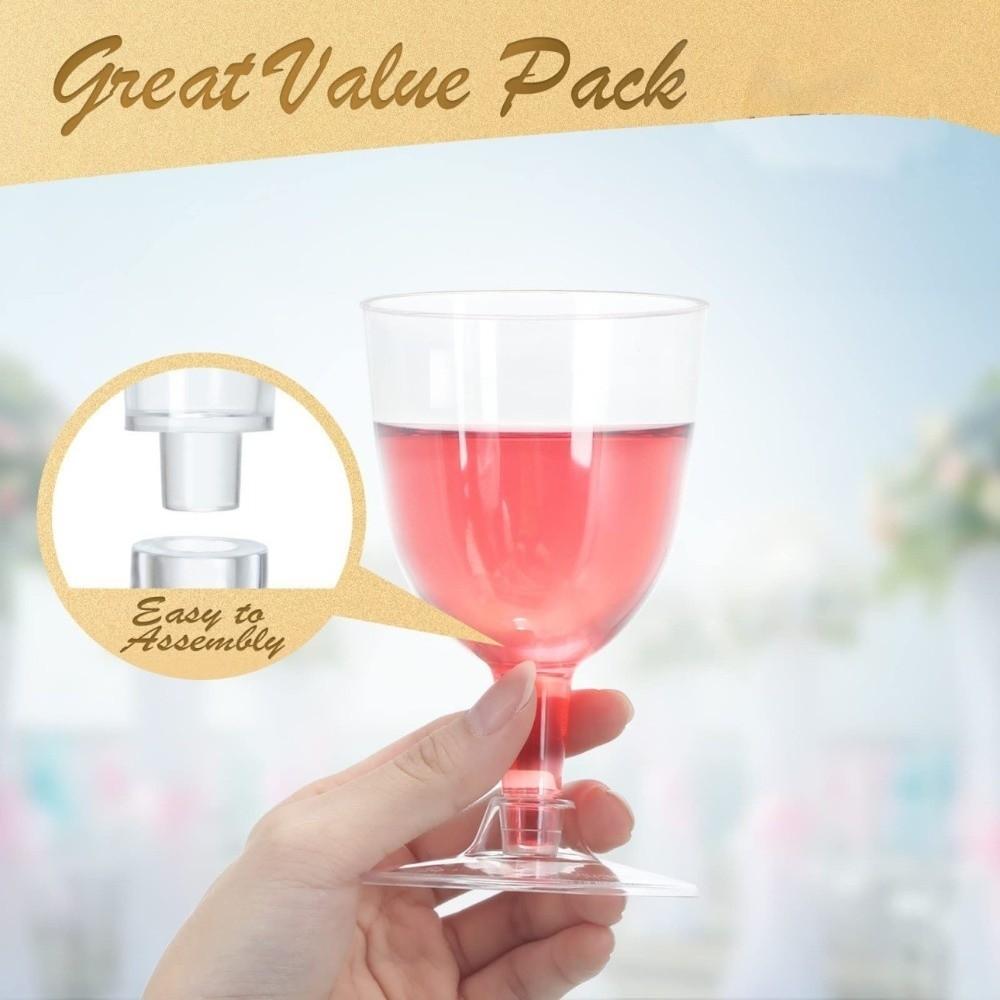25pcs Unbreakable Plastic Margarita Glasses 6 Oz Champagne Goblet  Party Supplies
